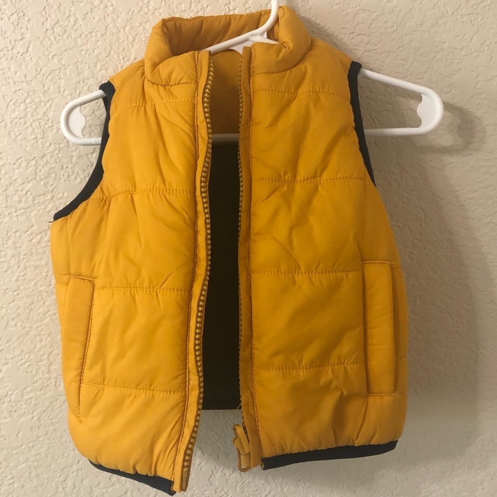 Janie and Jack Navy Reversible Colorblocked Puffer Vest - 6-12 Months - Picture 7 of 7